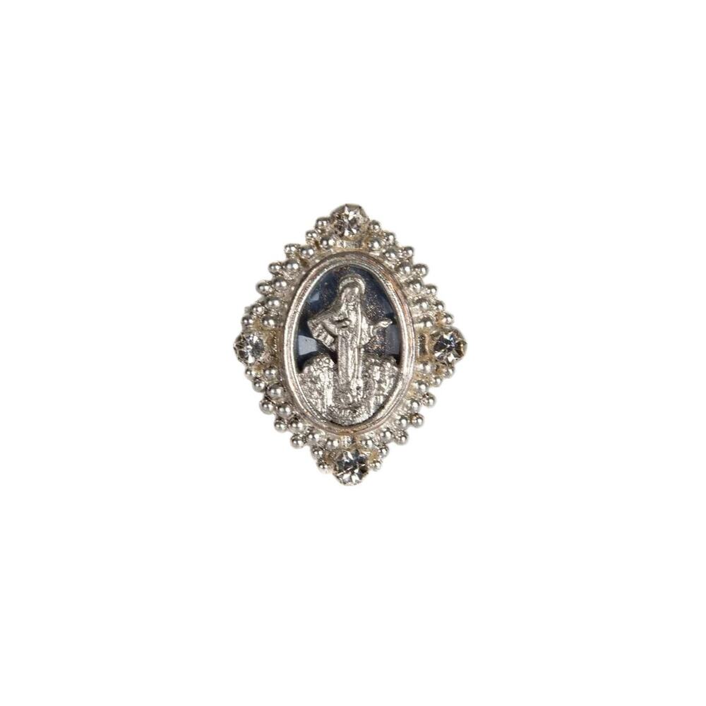 VIRGINS SAINTS & ANGELS VSA Petite Oval Cloister Fatima Ring in Silver 6